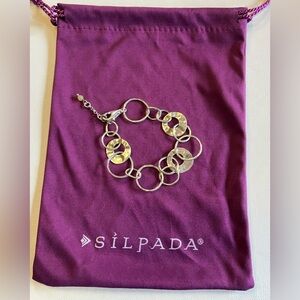 Silpada Hammered Silver Circle Bracelet